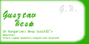 gusztav wesp business card